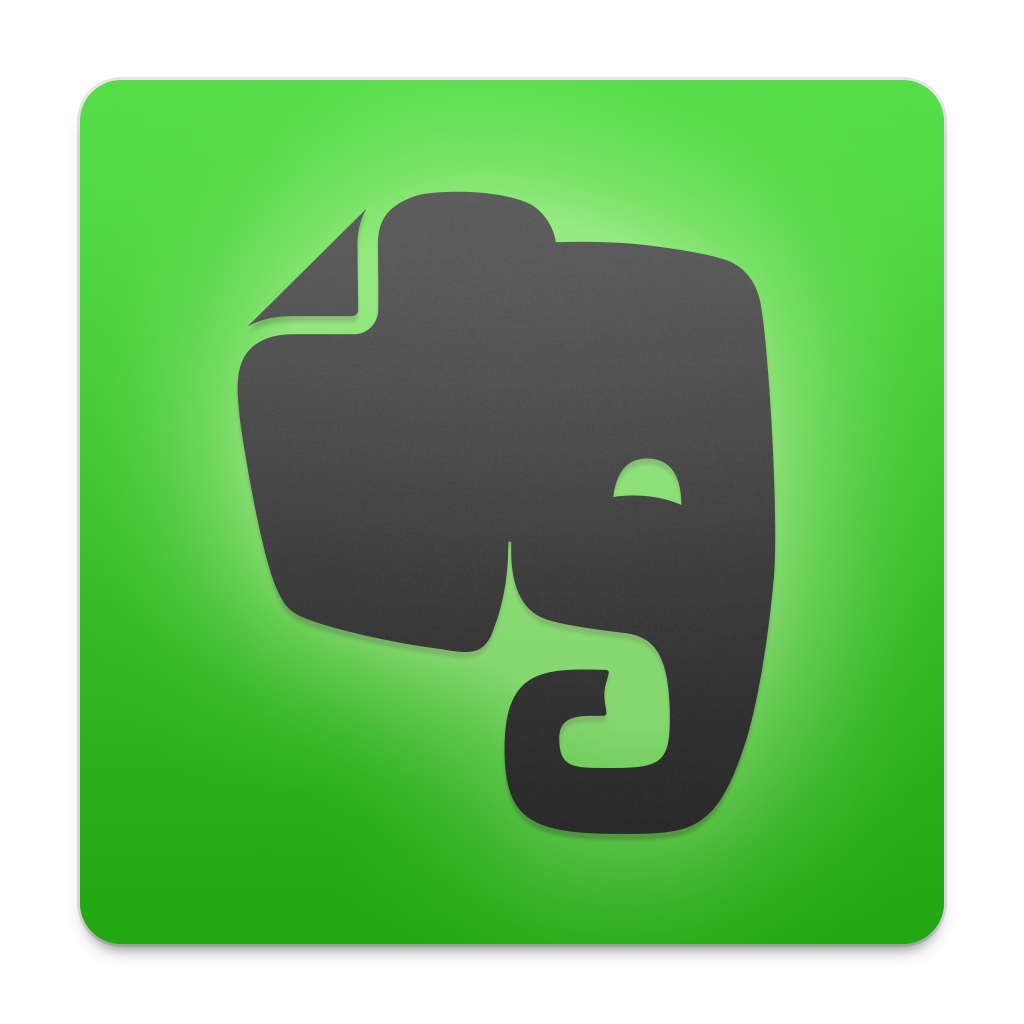 logo de evernote, que es un cuadrado de color verde con la cabeza de un elefante mirando hacia la derecha